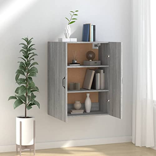 Youuihom Werkzeugschrank Werkstatt-Schließfächer Weinkeller-Schrank Hängeschrank Sonoma-Eiche 69,5x34x90 cm Holzwerkstoff Geeignet für Garage, Wohnzimmer, Küche, Hauswirtschaftsraum