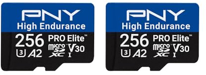 PNY 2X 256GB Pro Elite High Endurance U3 V30 microSDXC Tarjeta de Memoria