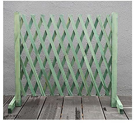 Grüner Teleskop-Mesh-Zaun & Holzgitter Gartenschirm Vielseitige freistehende Außendekoration für Haus & Garten Privatsphäre Stilvolle Outdoor-Zaunlösung