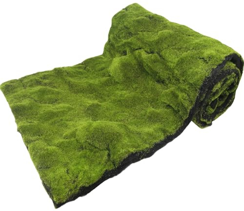 CEWUDA Moosmatten zur Dekoration Künstliches Moos Deko Grün 50 x200 cm Flachmoos für Moosbilder und Mooswände Kunstmoos zum Dekorieren Moosplatten Moosteppich für Bastelmoos Moosbanner Frühlingsdeko