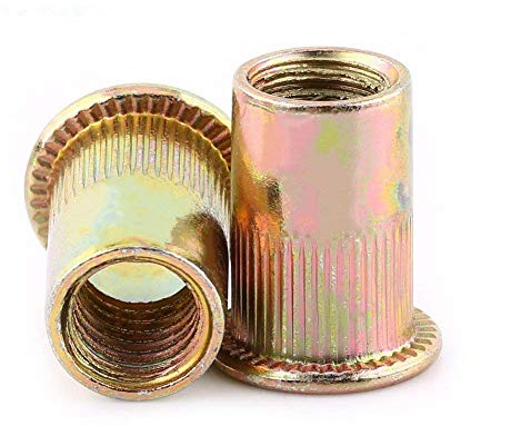 Carbon Stahl flach Metrisch Gewinde Niet Mutter Flansch Nuss Nutsert Befestigung M3 / M4 / M5 / M6 / M8 / M10 / M12(M4 100pcs)