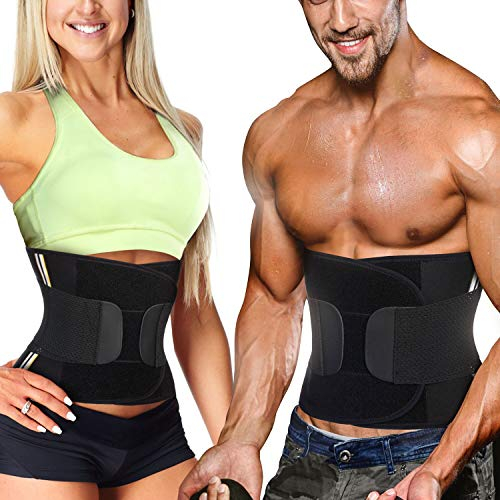 Bingrong Figurformend Bauchweggürtel Neopren Fitness Body Shaper Sport Fitnessgürtel Abnehmen Schwitzgürtel extra stark Sauna- & Schwitzeffekt Sanduhr Figurformer mit Klettverschluss , Grau, XXL