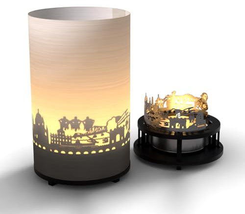 13gramm Potsdam Premium Geschenkbox - Magische Motivkerze für authentisches Schattenspiel | Souvenir mit Potsdam Silhouette und Skyline Projektion