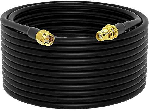 YILIANDUO SMA auf SMA Kabel WiFi Antennenkabel SMA Stecker an SMA Buchse RG58 Koaxial Kabel 15M Verlustarmes 50ohm SMA Verlängerungskabel for FPV Antenne WLAN 3G 4G LTE Antenne ADS-B GPS SDR