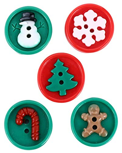 Healifty 50 Stück Weihnachtsknöpfe Mini Deko Für Basteln Nähen Mit Weihnachtsbaum Schneeflocke Schneemann Zuckerstange Lebkuchen Motive Für Puppenhaus Und Modellbau Landschaft