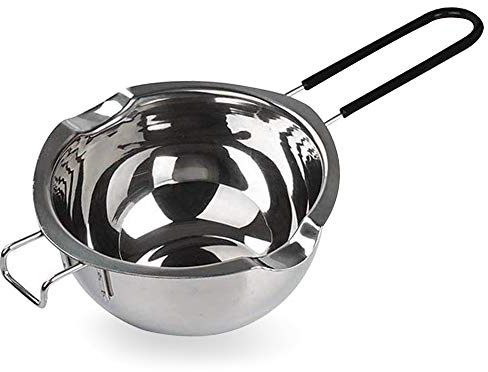 600ML Stainless Steel Double Boiler Pot with Heat Resistant Handle | for Melting Chocolate, Candle,Butter,Soap Making