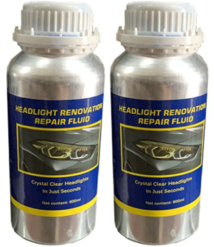 Hongu 2X Polimero Liquido Flacone di Ricarica da 600 ml per la lucidatura ripristino e Riparazione di fanali ingialliti opacizzati