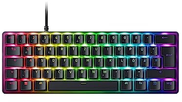 Razer Huntsman Mini (Analog Switch) - Kompakte 60% Gaming Tastatur (Analoge Switches, Doubleshot PBT-Tastenkappen, Abnehmbares USB-C Kabel) QWERTZ DE-Layout | Schwarz