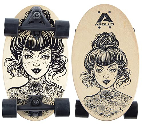 Apollo Skateboard Enfant Adultes| Cruiser Skateboard Adultes Pratique Déplacements Quotidiens | Rapide et Compact | Mini Skate pour Trajets | Idéal pour Les Débutants | Planche Intelligente de Ville