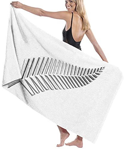 Strandtuch Neuseeländischer Maori-Farn Pflegeleicht Tragbares Schwimmhandtücher Weiches Beach Towel Für Picknicks Pool Strand 80X130Cm