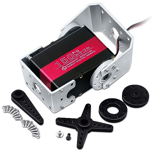 ANNIMOS 150KG Robot Servo Motor with Mount Brackets12V High Voltage High Torque Steel Gear Large Digital Steering Servos