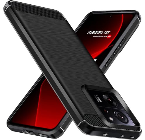 ivoler Funda para Xiaomi 13T 5G / Xiaomi 13T Pro 5G, [Protección Militar] Carcasa Protectora Antigolpes, Fina Suave TPU Silicona Caso Delgada Anti-Choques Antihuellas Bumper Case, Negro