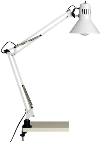 funktionale Schreibtischlampe - Basic Klemmleuchte mit schwenkbarem Kopf & | Schreibtischlampe, 70 cm Höhe, Ø 17 cm, E27, max. 40 W, schwenkbar