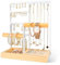 Damcyer Organizador para Joyas - Expositor con Bandeja - Soporte Para Aretes, Agujeros, Collares, Anillos, Pulseras, Relojes (Blanco)