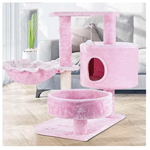 Katzenbaum Kratzbaum Klettergerüst Für Katzen, Katzenstreu, Kratzbaum, Katzenzubehör, Spielzeug, Sisal, Katzenkratzbrett katzenkratzbaum (Color : Pink, Size : 40 * 60 * 75cm)