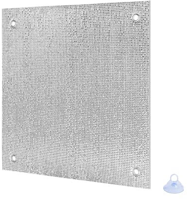 Zhaomi Fensterfolie, 7mm Dicke Doppelseitige Aluminiumfolie, Lichtblockierende Sichtschutz-Fensterfolie, Fensterfolie Aus Aluminiumfolie, Geeignet Für Schlafzimmer, Balkone (60×150cm/24×59in)