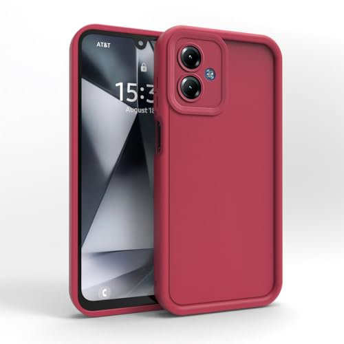 PanXCase Funda para Motorola Moto G14 - Carcasa Silicona Delgada Suave Ligera Elegante Diseño, Protección Cámara Antichoque Antiarañazos Cover (Vino Tinto)