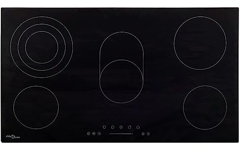 AJJHUUKI Home & Garden item-vitrocerámica con 5 quemadores control táctil 77cm 8500W