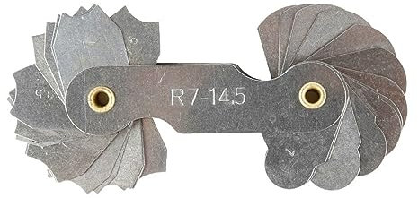 Galgas Reglaje Valvulas, Herramienta de medición de calibrador de filete Herramienta de medición de calibrador de calibrador de filete Herramienta de medición de placa de paso Radio de calibrador R pa