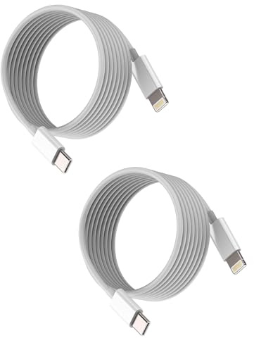 Cable USB C a Lightning rápido cargador (lote de 2) para iPhone 14 13 Pro Max Charge Cable 2m largo tipo C Enchufe de carga para iPad Jack adaptador portátil certificado para Apple MFi coche
