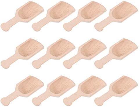 BESTOYARD 12piezas Cucharas De Sal De Madera Para Baño y Cocina Diseño Compacto y Práctico Material Saludable Olores Para Sal y Té