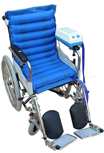 MObyat Coussin en Fauteuil Roulant, Matelas À Air À Pression Alternée avec Pompe + 11 Bandes De Gaz, Pompe À Pression Variable Ultra Silencieuse, pour Favoriser La Circulation Musculaire Et Le Sang