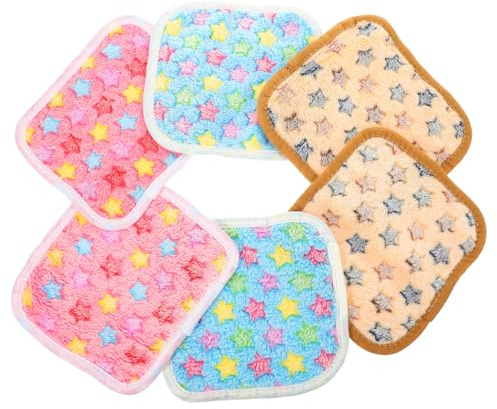 SUPVOX 6 Piezas Alfombra de Coral para Hámsters y Roedores de y Cálida para Jaulas de Mascotas Accesorios Prácticos para Hámsters y Cobayas