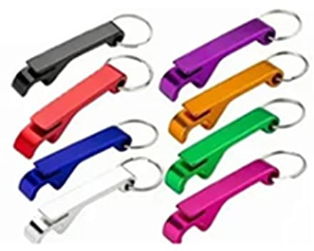 Portachiavi apribottiglie, 50 pezzi mini tasca in lega di alluminio colorata per bibite gassate birra apribottiglie portachiavi artiglio, 2,5x0,5 pollici