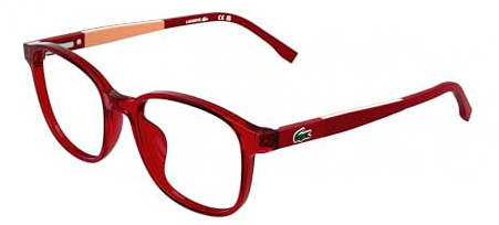 Lacoste L3667 615 transparent röd 46/16/130 barn glasögonram