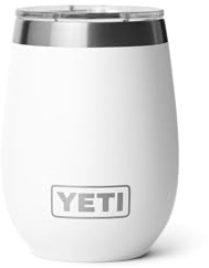 YETI Rambler - Vaso de vino con revestimiento cerámico DuraSip, color blanco, 295 ml