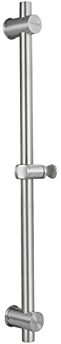 Tecmolog Duschstange Edelstahl Duschstange Variabel Wandstange Dusche Variabel Brausestange 66cm, Gebürstetes Nickel, SBH156