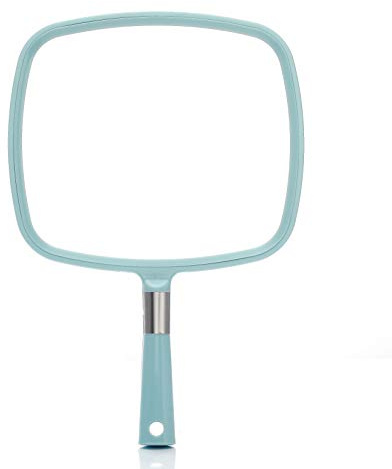 Miss Sweet Handheld Mirror Makeup Mirror (Blue)