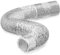 Hon&Guan Ø75mm Manguera Flexible de Ventilación de Aluminio Tubo Salida Aire, Tubo Flexible de Aluminio Longitud 2m para Baño, Ventilador de Extracción, Kitchen, Garaje, Campana, Secadora, Plata