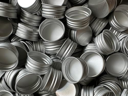 10-100St. PP28 Ersatz Schraubverschluss mit Rollrand Drehverschluss Verschlüsse Schraubdeckel für Flaschen aus Aluminium (PP28-15 Stück)