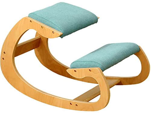 IELSH Kniehocker Kniestuhl Ergonomisch, Sitzhocker Bürohocker für Kinder und Büroangestellte, Kniehocker Holz für Büro und Zuhause, Fördert Die Durchblutung und Entspannt Die Wadenmuskulatur
