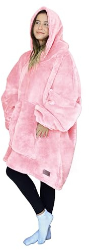 Catalonia Classy Übergroße Sherpa Hoodie Decke, Flauschige Kuscheldecke mit Ärmeln und Kapuze, Warme Oversized Kapuzenpulli Decke, Tragbare Decke zum Anziehen Geschenkidee für Damen Herren