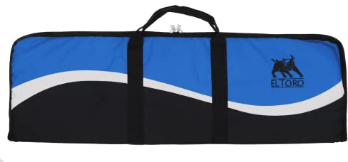 elToro Wave Bogentasche für dreiteilige Recurvebögen | gepolsterte Fächer für Mittelstück und Wurfarme, wasserabweisendes Cordura, Zubehörfächer mit Klett, Doppelzipper