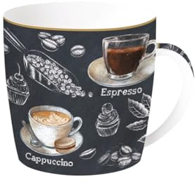 Easy Life MUG 35CL DE PORCELANA EN CAJA METAL BARISTA