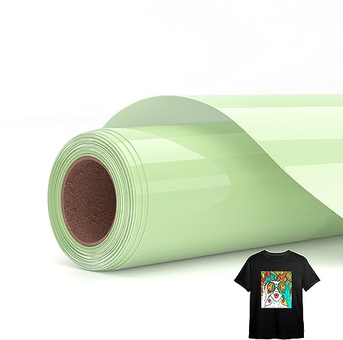 Asoway Sublimations HTV Vinyl Flexfolie für dunklen Stoff/helles Gewebe | Flexfolie Textil für Sublimation 30,5 X 244CM, Sublimationsrohlinge für T-shirt, Tasche, Hut, hohe Übertragungsrate（Glänzend）