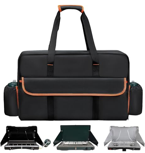 Amerbro Stove Carrying Case Compatible with Coleman, Stove Carry Bag Compatible with Coleman Gas Camping 2 Burner Stove, Triton Stove, for Camp Chef Everest 2 Burner Stove Camp Stove