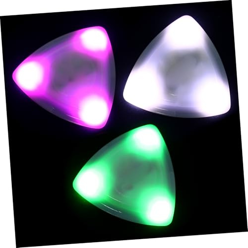 Vaguelly Led Gitarrenplektren 3 Stück Leuchtende Plektren Für Akustische Gitarre Und Ukulele Weicher Klang Für Nachtspiel Und Anfänger