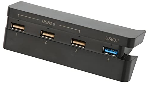 USB Hub High Speed 4 Port USB 3.1 2.0 USB Extension Charger for PS4 Slim Gaming Console,Accessories Video Game Accessories