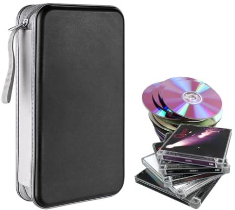 Sarini 96 capacità Porta CD Custodia Organizzatore di archiviazione Borsa Protettiva in plastica Rigida