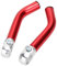 Pineeseatile Griffe mit Barenden Hörner Ergonomisches Design Aluminiumlegierung Mountainbike -Bike -Lenker mit Stangenenden Hörner für 22,2 mm Bike -Lenker rot 2pcs geeignet