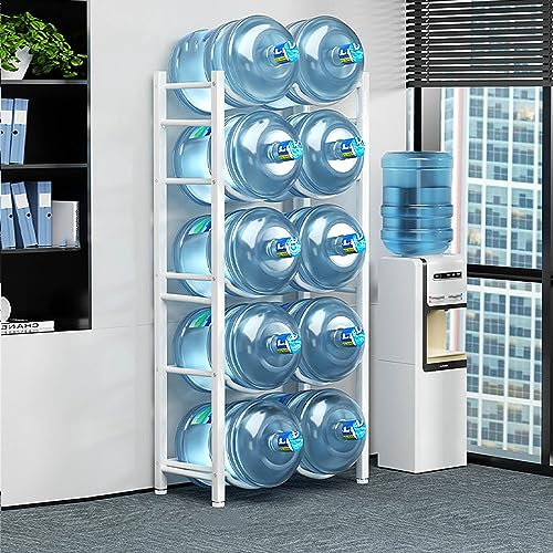 KUANGGE Organizador de Almacenamiento de Botellas de Agua, Soporte para Jarra de Agua de 5 galones, Soporte para Jarra de Agua de Acero al Carbono Resistente, Soporte para Jarra de Enfriador de Agua