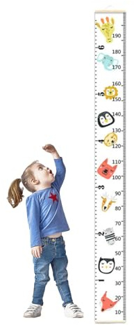 Messlatte für die Wand, Wachstumsgrafik zur Messung der Höhe | Wandtafel in Kindergröße, Heimdekoration, Wandkunst aus Stoff für Zimmerdekorationen