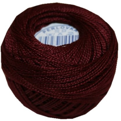 PERLOVKA Kreuzstichgarn Baumwolle Perlgarn 10g 85m bordeaux (3592)