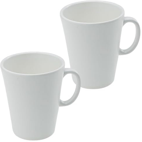 Sicignano | Tazza Latte in Melamina Bianca 8,5x10h cm - Resistente, Leggera e Pratica per Colazione e Bevande | Elegante e Compatta per Colazioni e Catering (2)