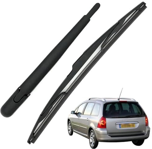 byjgs Heckscheibe Heckscheibenwischerarm für Peugeot 307 2001-2008, Hinterer Scheibenwischerarm Ersatz Dauerhaft Heckscheibenwischerarm Wischer Set