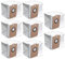Tecasa Lot de 8 sacs d'aspirateur de rechange pour robot aspirateur avec station d'aspiration compatible avec les aspirateurs ZACO A10 Pro avec fonction d'essuyage